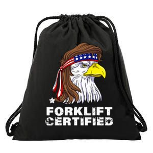 Forklift Certified Eagle Mullet Usa Fork Lift Drawstring Bag