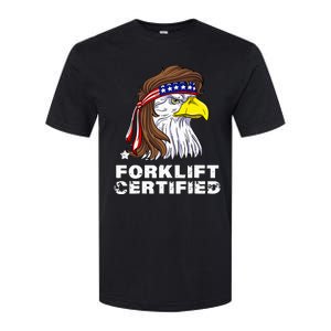 Forklift Certified Eagle Mullet Usa Fork Lift Softstyle® CVC T-Shirt