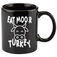 Funny Cow Eat More Turkey Thanksgiving 11oz C Handle Ceramic Mug