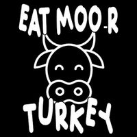Funny Cow Eat More Turkey Thanksgiving Flat Bill Trucker Hat