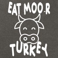 Funny Cow Eat More Turkey Thanksgiving Cotton Canvas Backpack