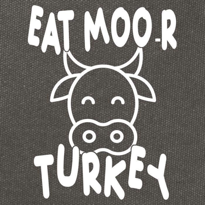 Funny Cow Eat More Turkey Thanksgiving Cotton Canvas Backpack