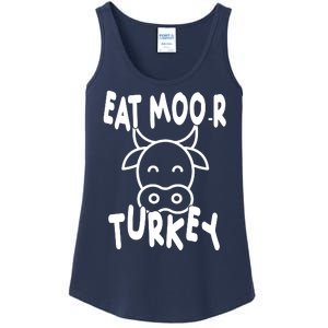 Funny Cow Eat More Turkey Thanksgiving Ladies Essential Tank