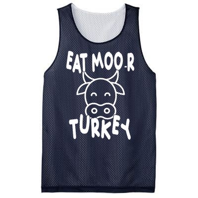 Funny Cow Eat More Turkey Thanksgiving Mesh Reversible Basketball Jersey Tank