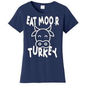 Funny Cow Eat More Turkey Thanksgiving Women's T-Shirt