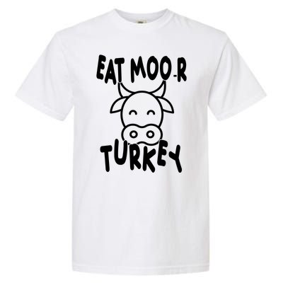 Funny Cow Eat More Turkey Thanksgiving Garment-Dyed Heavyweight T-Shirt