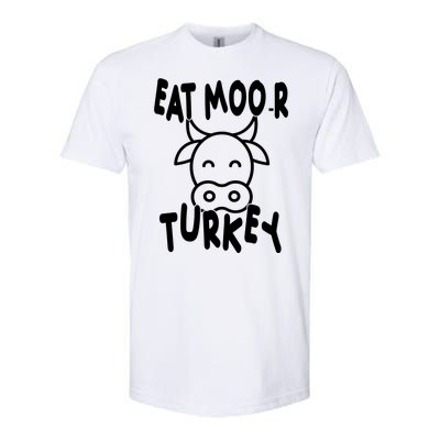 Funny Cow Eat More Turkey Thanksgiving Softstyle® CVC T-Shirt