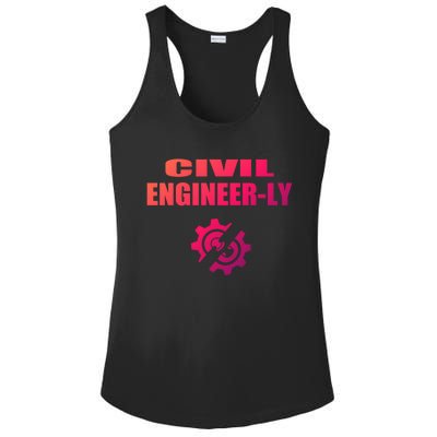 Funny Civil Engineer Student Nearly Engineer Major Pun Cool Gift Ladies PosiCharge Competitor Racerback Tank