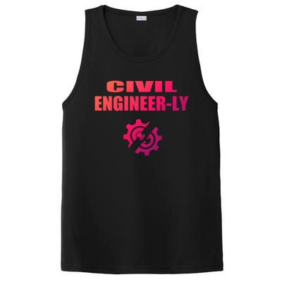 Funny Civil Engineer Student Nearly Engineer Major Pun Cool Gift PosiCharge Competitor Tank