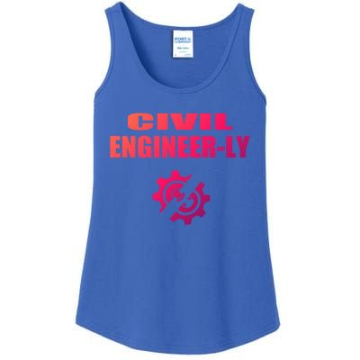 Funny Civil Engineer Student Nearly Engineer Major Pun Cool Gift Ladies Essential Tank