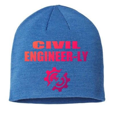 Funny Civil Engineer Student Nearly Engineer Major Pun Cool Gift Sustainable Beanie