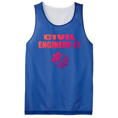 Funny Civil Engineer Student Nearly Engineer Major Pun Cool Gift Mesh Reversible Basketball Jersey Tank