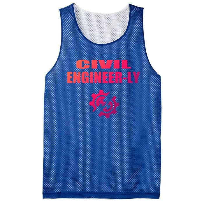 Funny Civil Engineer Student Nearly Engineer Major Pun Cool Gift Mesh Reversible Basketball Jersey Tank