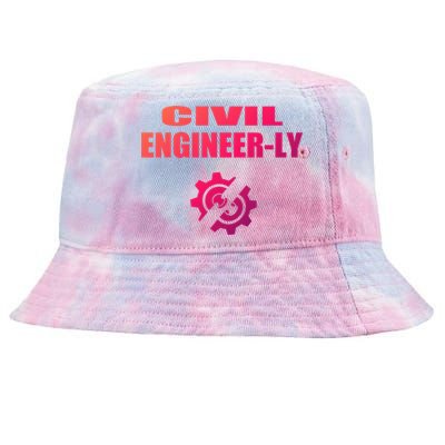 Funny Civil Engineer Student Nearly Engineer Major Pun Cool Gift Tie-Dyed Bucket Hat