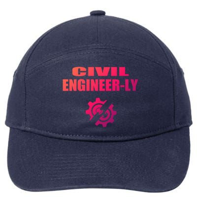 Funny Civil Engineer Student Nearly Engineer Major Pun Cool Gift 7-Panel Snapback Hat