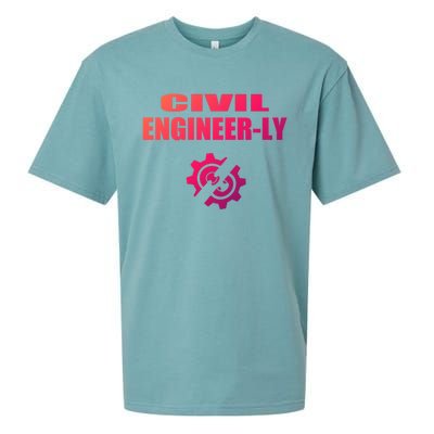 Funny Civil Engineer Student Nearly Engineer Major Pun Cool Gift Sueded Cloud Jersey T-Shirt