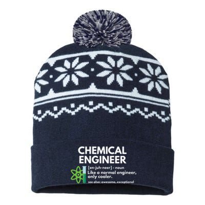 Funny Chemical Engineer Definition Engineering USA-Made Snowflake Beanie