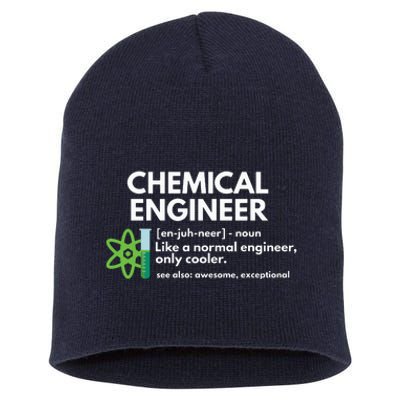 Funny Chemical Engineer Definition Engineering Short Acrylic Beanie