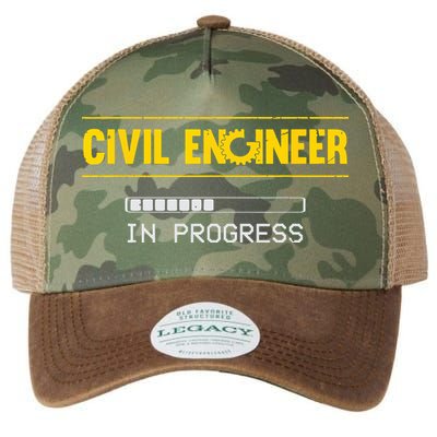 Funny Civil Engineer Engineering Gift Future Civil Engineer Legacy Tie Dye Trucker Hat