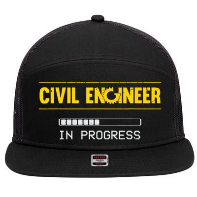 Funny Civil Engineer Engineering Gift Future Civil Engineer 7 Panel Mesh Trucker Snapback Hat