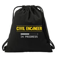 Funny Civil Engineer Engineering Gift Future Civil Engineer Drawstring Bag