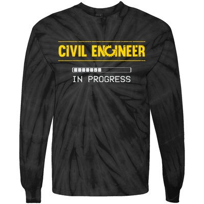 Funny Civil Engineer Engineering Gift Future Civil Engineer Tie-Dye Long Sleeve Shirt