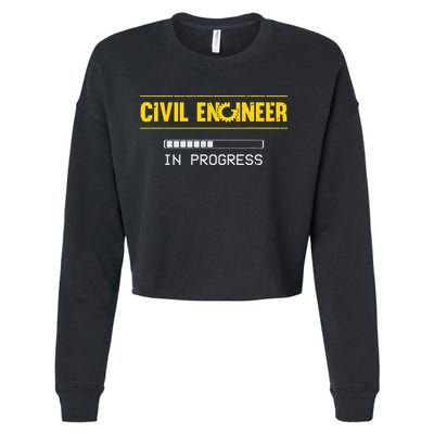 Funny Civil Engineer Engineering Gift Future Civil Engineer Cropped Pullover Crew