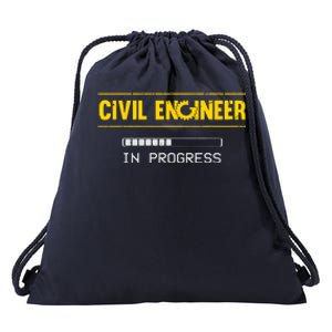 Funny Civil Engineer Engineering Gift Future Civil Engineer Drawstring Bag