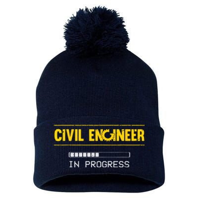 Funny Civil Engineer Engineering Gift Future Civil Engineer Pom Pom 12in Knit Beanie