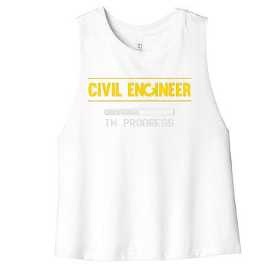 Funny Civil Engineer Engineering Gift Future Civil Engineer Women's Racerback Cropped Tank