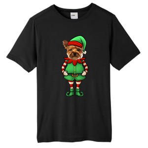 Funny Christmas Elf Yorkshire Terrier Dog Yorkie Cute Gift Tall Fusion ChromaSoft Performance T-Shirt