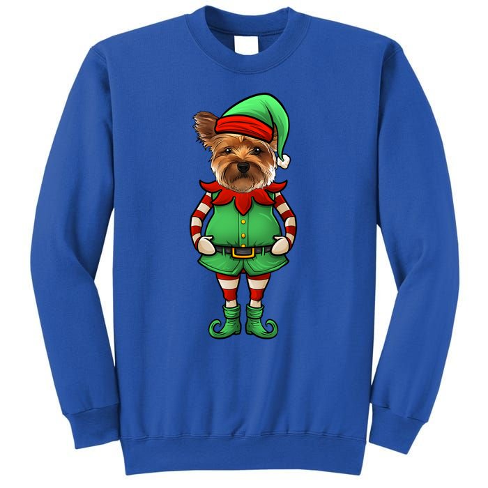 Funny Christmas Elf Yorkshire Terrier Dog Yorkie Cute Gift Sweatshirt