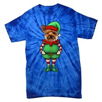 Funny Christmas Elf Yorkshire Terrier Dog Yorkie Cute Gift Tie-Dye T-Shirt