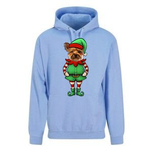 Funny Christmas Elf Yorkshire Terrier Dog Yorkie Cute Gift Unisex Surf Hoodie