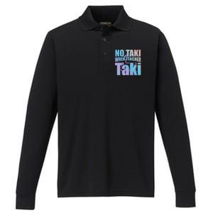 Funny Cute Education Classroom No Taki When Teacher Taki Gift Performance Long Sleeve Polo