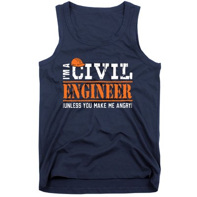 Funny Civil Engineers Im A Crazy Civil Engineering Tank Top