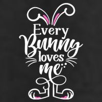 Funny Cute Easter Every Bunny Loves Me 7 Panel Mesh Trucker Snapback Hat