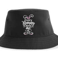 Funny Cute Easter Every Bunny Loves Me Sustainable Bucket Hat