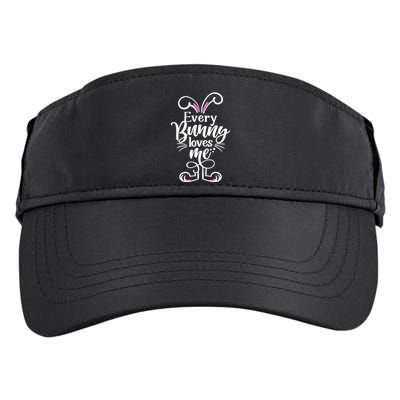 Funny Cute Easter Every Bunny Loves Me Adult Drive Performance Visor