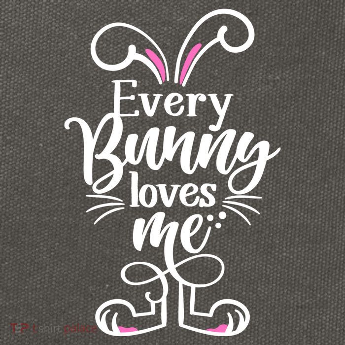 Funny Cute Easter Every Bunny Loves Me Cotton Canvas Backpack