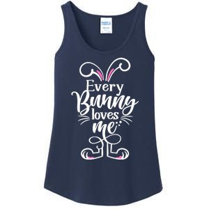 Funny Cute Easter Every Bunny Loves Me Ladies Essential Tank