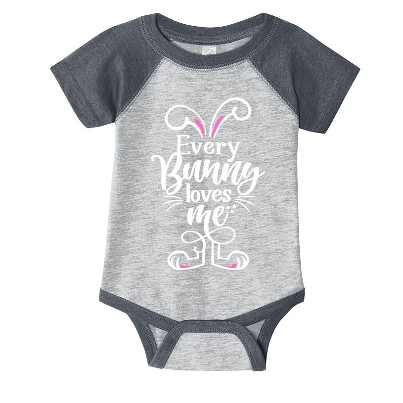 Funny Cute Easter Every Bunny Loves Me Infant Baby Jersey Bodysuit
