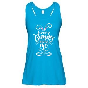 Funny Cute Easter Every Bunny Loves Me Ladies Essential Flowy Tank