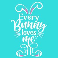 Funny Cute Easter Every Bunny Loves Me Zip Tote Bag