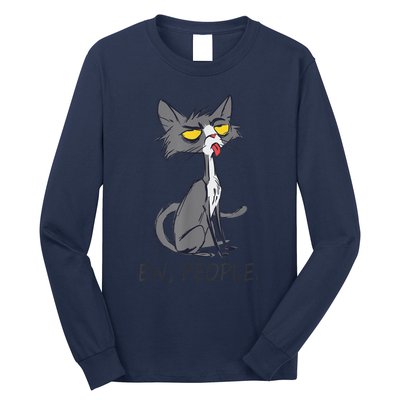 Funny Cat Ew People Meowy Cat Lovers  Wo Gifts Long Sleeve Shirt