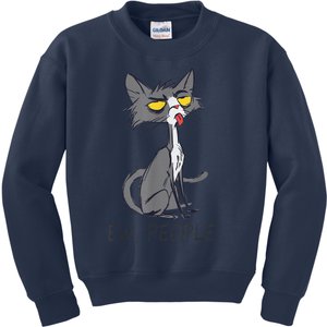 Funny Cat Ew People Meowy Cat Lovers  Wo Gifts Kids Sweatshirt