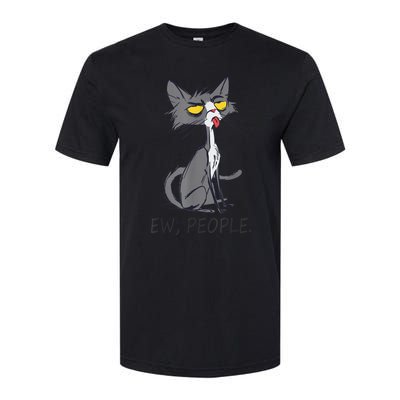 Funny Cat Ew People Meowy Cat Lovers  Wo Gifts Softstyle CVC T-Shirt