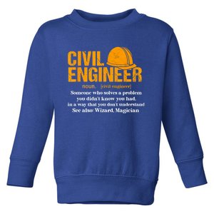 Funny Civil Engineer Definition Funny Gift Toddler Sweatshirt