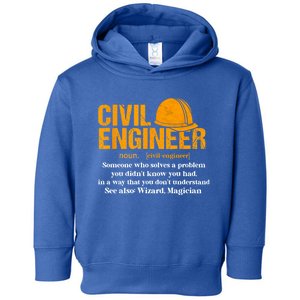 Funny Civil Engineer Definition Funny Gift Toddler Hoodie