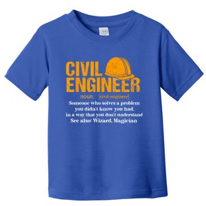 Funny Civil Engineer Definition Funny Gift Toddler T-Shirt